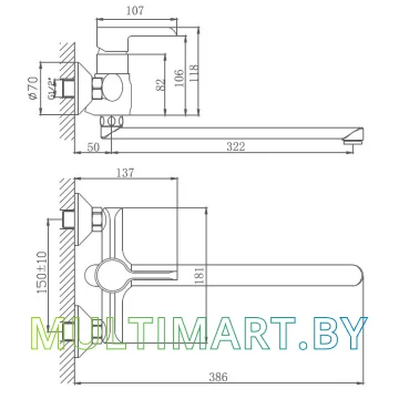 Смеситель Haiba HB22805-7 картинка 2